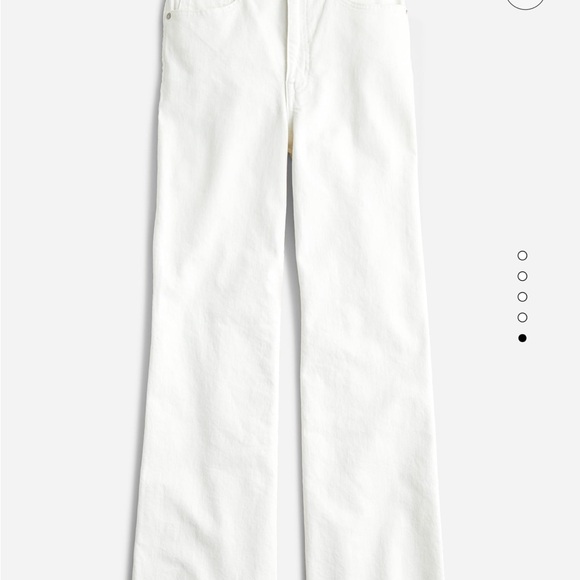 NWT J. Crew Pont Sur high waist, wide leg, white denim jeans, size 32 - Picture 3 of 14
